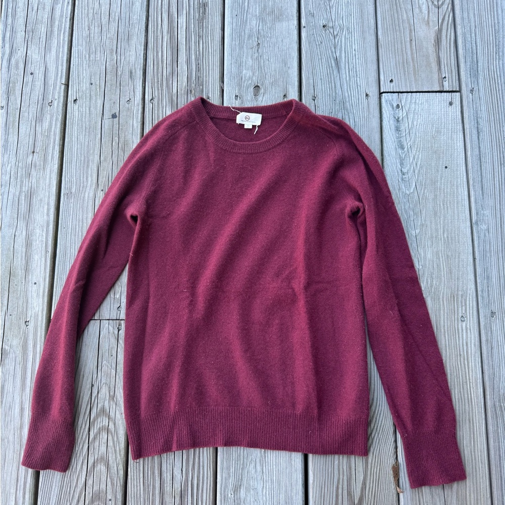 AG Adriano Goldschmied Burgundy Cashmere Sweater